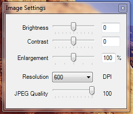 iCopy Resolution Settings Screen icopy Resolution Settings